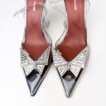Amina Muaddi x AWGE Phoenix Glass PVC Slingback Pumps – Size 38 - Image 2