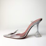 Amina Muaddi x AWGE Phoenix Glass PVC Slingback Pumps – Size 38 - Image 4