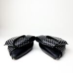 Jimmy Choo Gretchen Flat Mules in Black Leather with Micro-Stud Bow — Size 39.5 - Image 2