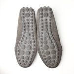 Louis Vuitton Oxford Loafers in Grey Suede with Gold-Tone Zip & LV Hardware — Size 39 - Image 7