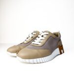 Hermès Bouncing Sneakers in Beige Technical Mesh & Suede Goatskin — Size 39.5