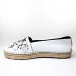 Christian Dior Granville “Flore” Espadrilles in White Laser-Cut Leather with Floral Appliqué — Size 38.5 - Image 2