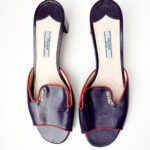 Prada Purple Saffiano Patent Leather Logo Block Heel Pumps – Size 40 - Image 4