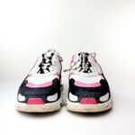 Balenciaga Triple S Sneakers in Neon Pink, White, and Black Mesh & Leather — Size 39 - Image 3
