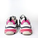 Balenciaga Triple S Sneakers in Neon Pink, White, and Black Mesh & Leather — Size 39 - Image 7