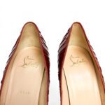 Christian Louboutin Dark Orange Python Leather Lady Peep Pumps β Size 39 - Image 8
