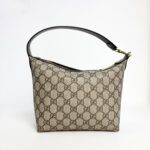 Gucci Ophidia Mini Shoulder Bag in GG Supreme Canvas with Brown Leather Trim - Image 9