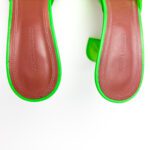 Amina Muaddi Lupita Glass Mule Sandals in Fluo Neon Green PVC – Size 41 - Image 7