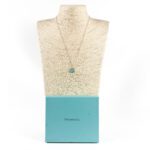 Tiffany & Co. Return to Tiffany Mini Double Heart Tag Pendant Necklace — Sterling Silver with Tiffany Blue Enamel