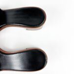 Louis Vuitton Lock It Heeled Mules — Black Leather, Size 38 - Image 4