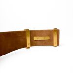 Fendi Mustard Cut Out Leather Belt 90cm - Image 5