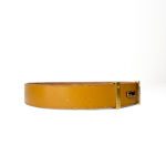 Fendi Mustard Cut Out Leather Belt 90cm - Image 4
