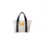 Louis Vuitton  White Canvas with Navy Stripes Antigua Cabas PM Tote