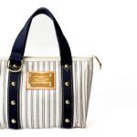 Louis Vuitton  White Canvas with Navy Stripes Antigua Cabas PM Tote - Image 2