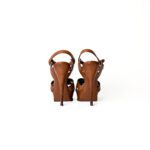 Saint Laurent Tan Leather Tribute Platform Sandals – Size 38 - Image 3