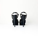 Saint Laurent Tribute Black Patent Leather Platform Sandals – Size 38 - Image 3