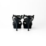 Saint Laurent Black Patent Leather Tribute Platform Sandals — Size 38 - Image 3