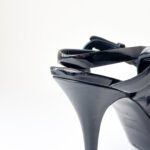 Saint Laurent Black Patent Leather Tribute Platform Sandals — Size 38 - Image 7