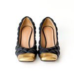 Bottega Veneta Black Matelassé Nappa Quilted Pumps – Size 36.5 - Image 3