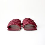 Bottega Veneta Burgundy Leather Lido Flat Slide Sandals – Size 36.5 - Image 5