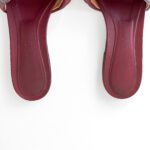 Bottega Veneta Burgundy Leather Lido Flat Slide Sandals – Size 36.5 - Image 7