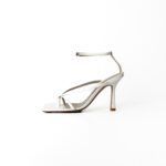 Bottega Veneta Optic White Stretch Strap Sandals – Size 36 - Image 2