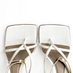 Bottega Veneta Optic White Stretch Strap Sandals – Size 36 - Image 5