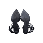 Valentino Black Leather Rockstud Ankle Strap Sandals — Size 37 - Image 7