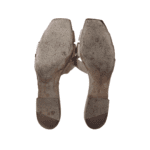 Saint Laurent Tribute Flat Taupe Patent Leather Slide Sandals — Size 37 - Image 7