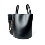 Danse Lente Black Leather Bobbi Bucket Bag - Image 3