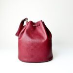 Furla Corona Drawstring Bucket Bag in Burgundy (Ciliegia) Leather - Image 2