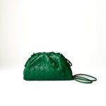 Bottega Veneta Mini Pouch in Green Intrecciato Leather
