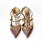 Valentino Garavani Rockstud Metallic Sequin High-Heel Sandals – Size 37.5 - Image 3