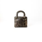Christian Dior Mini Lady Dior in Natural Lizard Skin with Python Pattern - Image 3