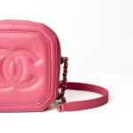 Chanel 2019 Pink CC Calfskin Clock Camera Case Crossbody Bag - Image 2