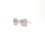 Gucci GG0252S Butterfly Sunglasses in Gold-Tone Metal with Pink Gradient Lenses - Image 2