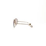 Gucci GG0252S Butterfly Sunglasses in Gold-Tone Metal with Pink Gradient Lenses - Image 4
