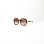 Chloé Esther CH0008S Hexagonal Sunglasses in Dark Havana Tortoiseshell with Brown Gradient Lenses - Image 2