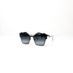 Fendi Black / Grey Gradient FF 0261/S Spike Studded Can Eye Geometric Sunglasses - Image 2