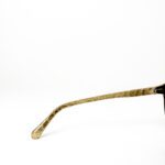 Linda Farrow Gold/Beige Snakeskin Embossed Round Glasses - Image 5