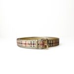Burberry Beige Monogram Leather Belt 100cm