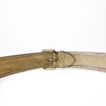 Burberry Beige Monogram Leather Belt 100cm - Image 4
