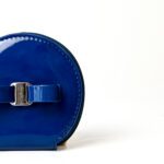 Salvatore Ferragamo Blue Patent Leather Round Coin Purse - Image 2