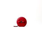 Salvatore Ferragamo Red Leather Round Coin Purse