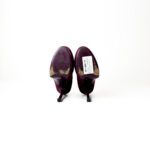 Saint Laurent Purple/Magenta Suede Leather Tribtoo Platform Pumps Size 38.5 - Image 4