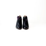 Prada Purple and Black Suede and Leather Heeled Ankle Boots Size 38 - Image 3