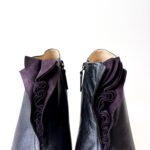 Prada Purple and Black Suede and Leather Heeled Ankle Boots Size 38 - Image 5