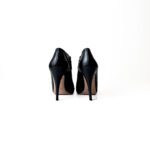 Prada Purple and Black Suede and Leather Heeled Ankle Boots Size 38 - Image 4