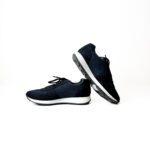 Prada Black/Navy Blue Nylon Lace Up Sneakers Size 40 - Image 3