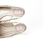 Dior Rose Quartz Denim Slingback Garland Flats Size 41 - Image 6